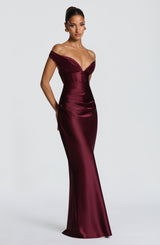 Aurelie Maxi Dress - Cherry Lacquer