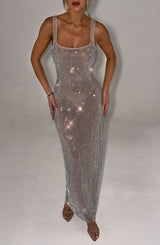 Petrine Maxi Dress - Silver