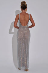 Petrine Maxi Dress - Silver
